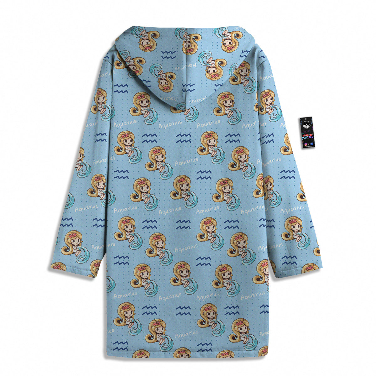 Aquarius Cute Cartoon Print Pattern Men's Windbreaker Jacket-grizzshop