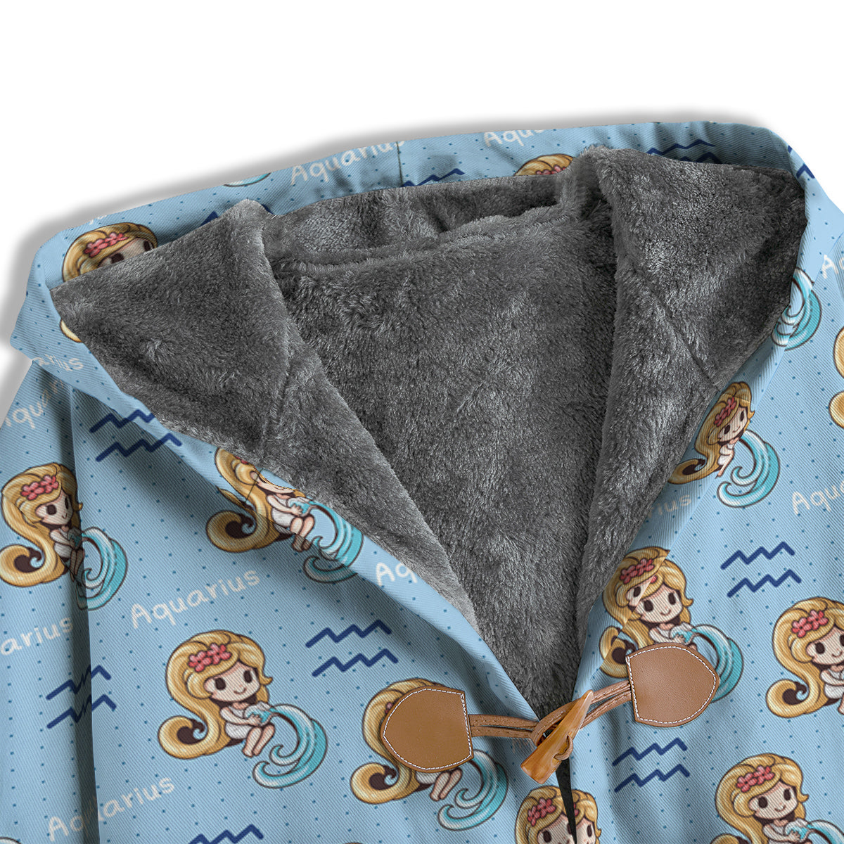 Aquarius Cute Cartoon Print Pattern Men's Windbreaker Jacket-grizzshop