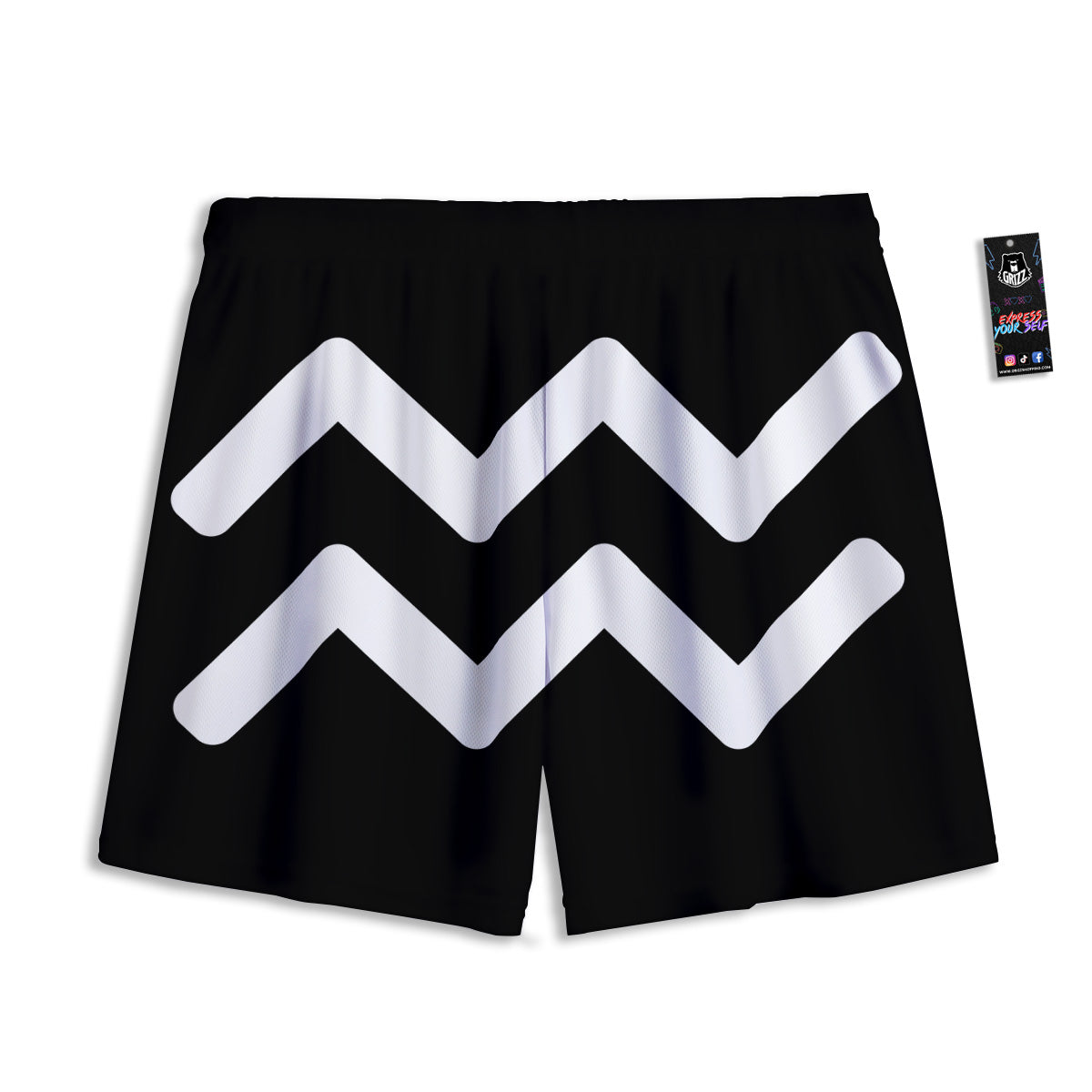 Bird Spiritual Golden Print Mesh Shorts