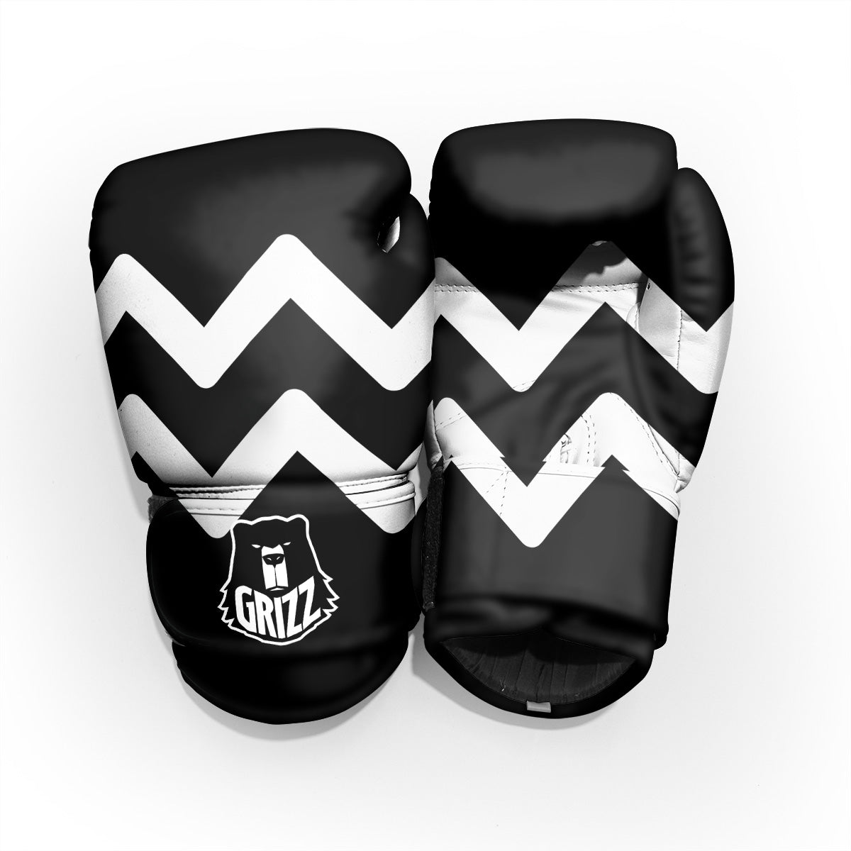 Aquarius Sign White And Black Print Pro Boxing Glove