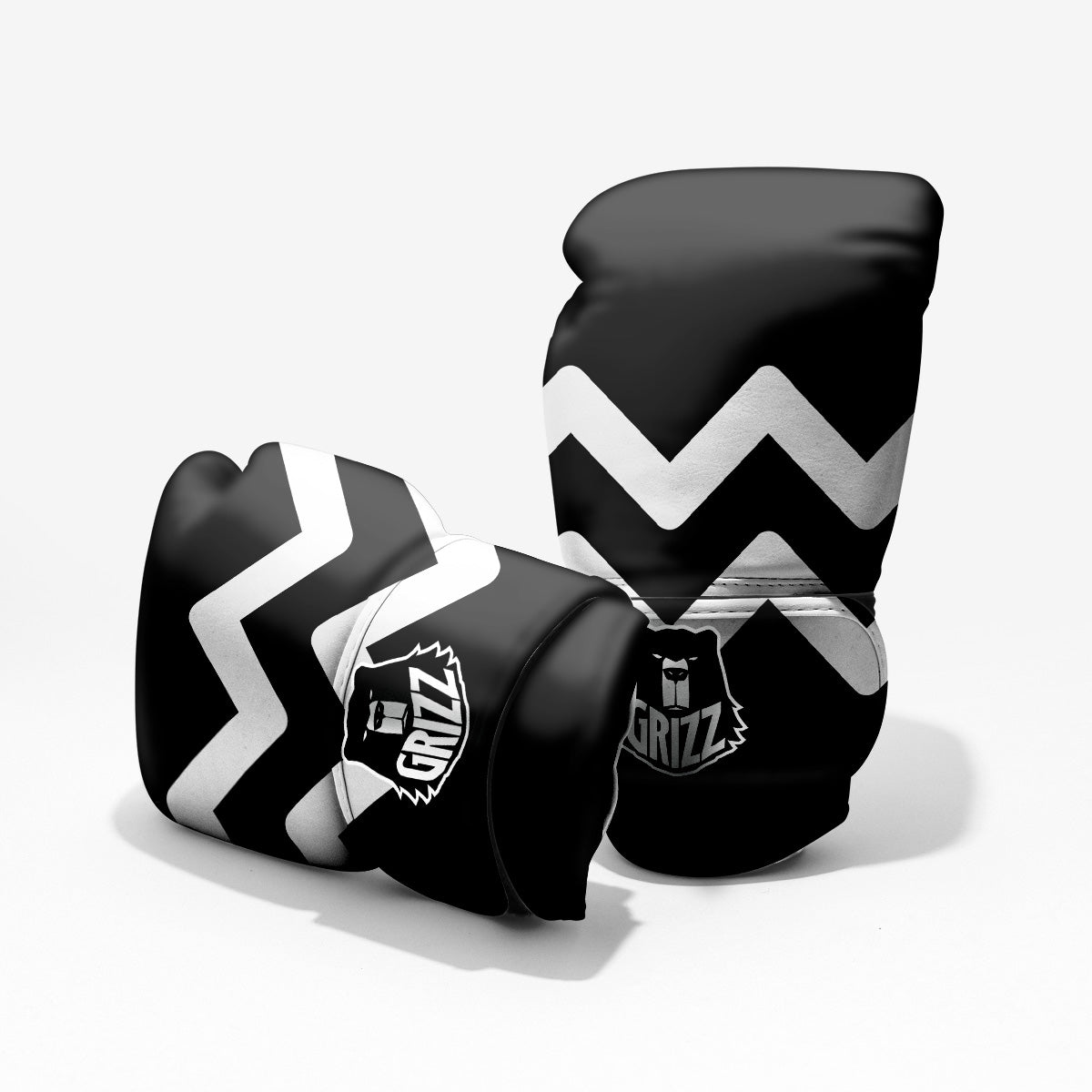 Aquarius Sign White And Black Print Pro Boxing Glove