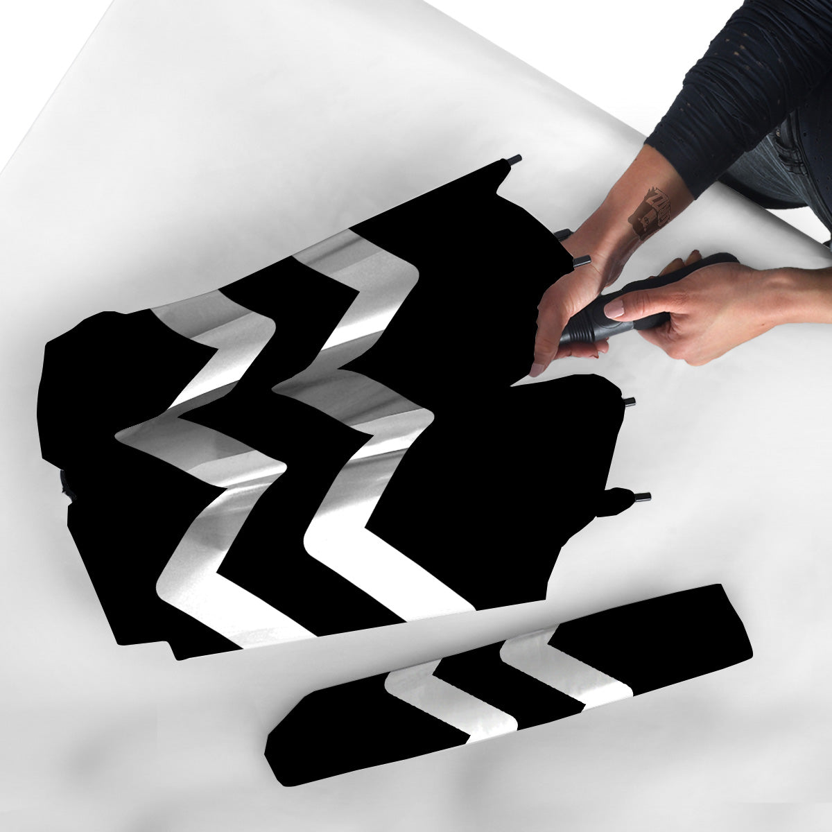 Aquarius Sign White And Black Print Umbrella-grizzshop