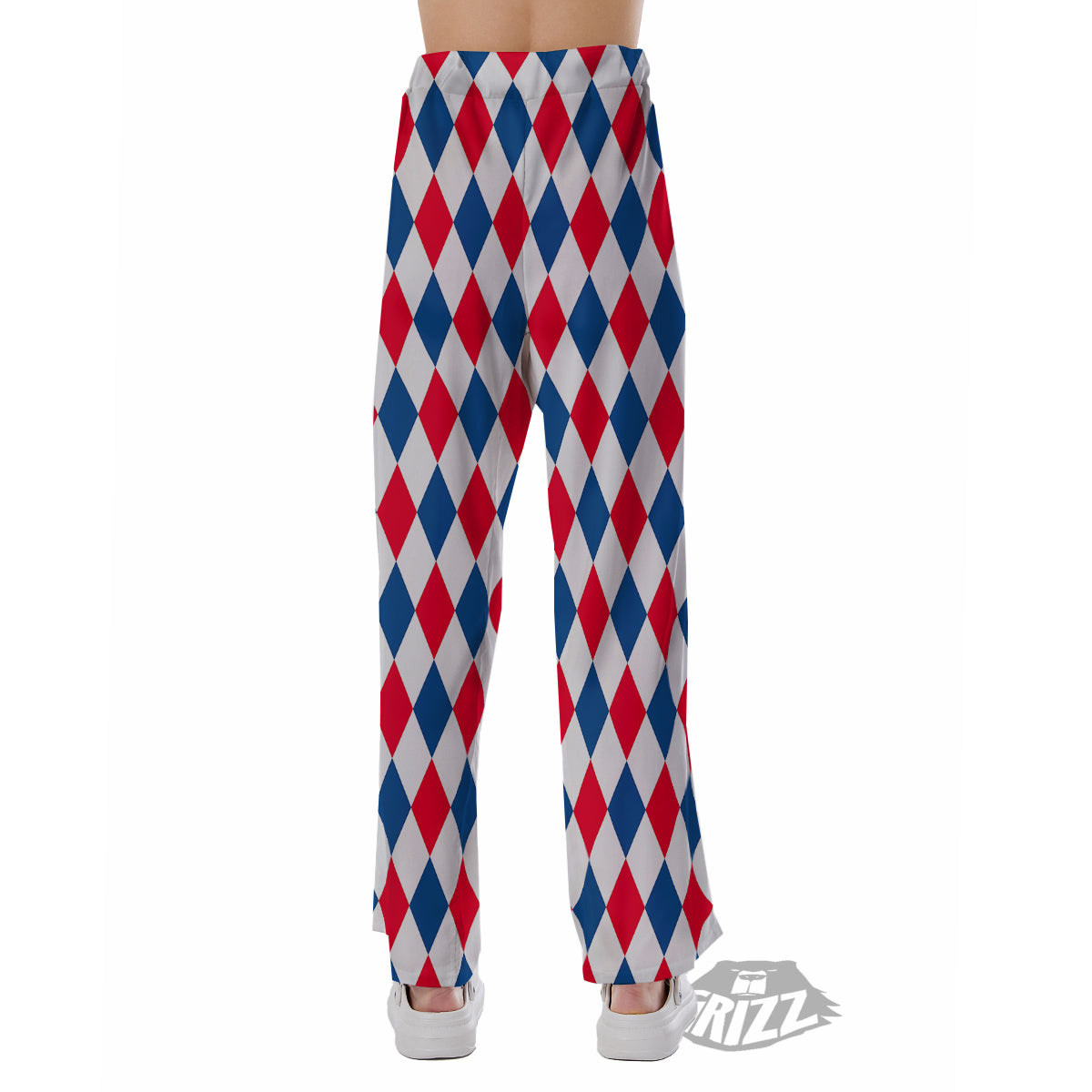 Argyle American Print Pattern Pajama Pants-grizzshop