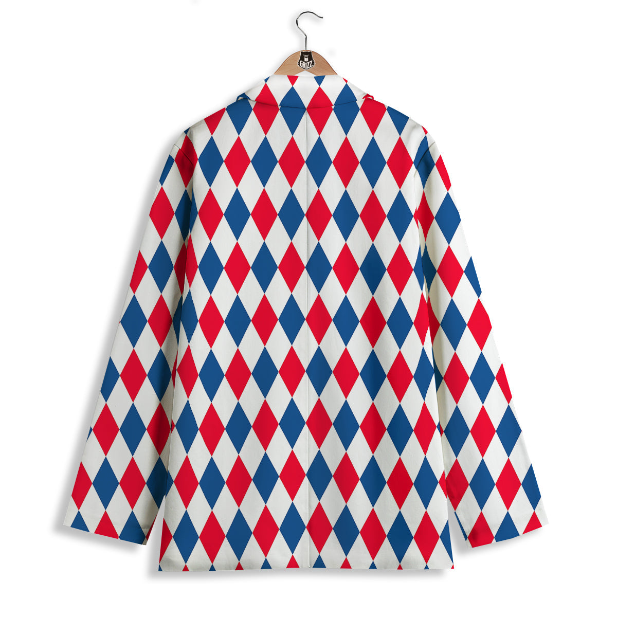 Argyle American Print Pattern Women's Blazer-grizzshop