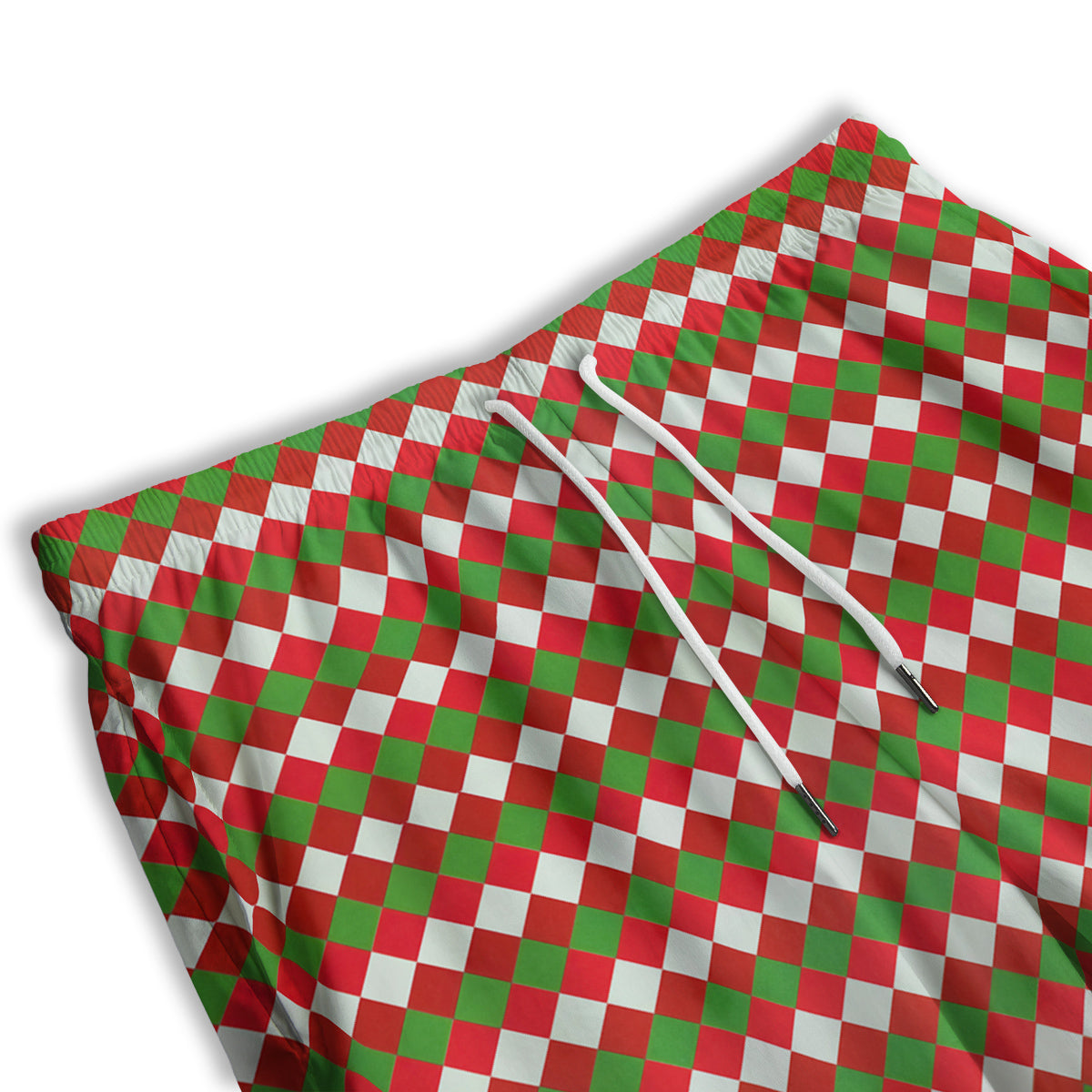 Argyle Christmas Themed Print Pattern Men's Athletic Shorts