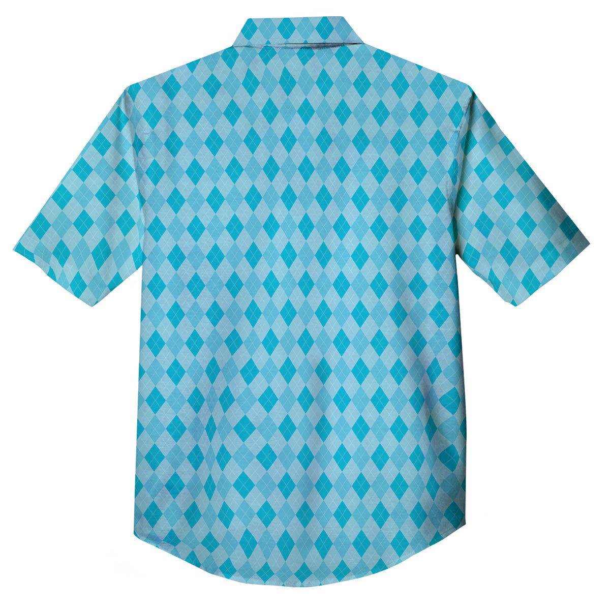 Argyle Classic Blue Print Pattern Button Up Shirt-grizzshop