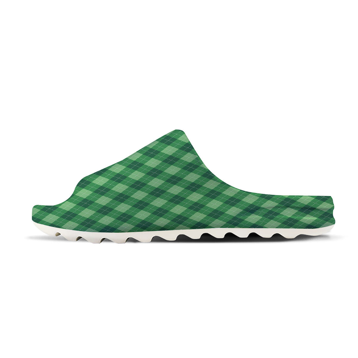 Argyle Forest Green Print Pattern Sandals-grizzshop