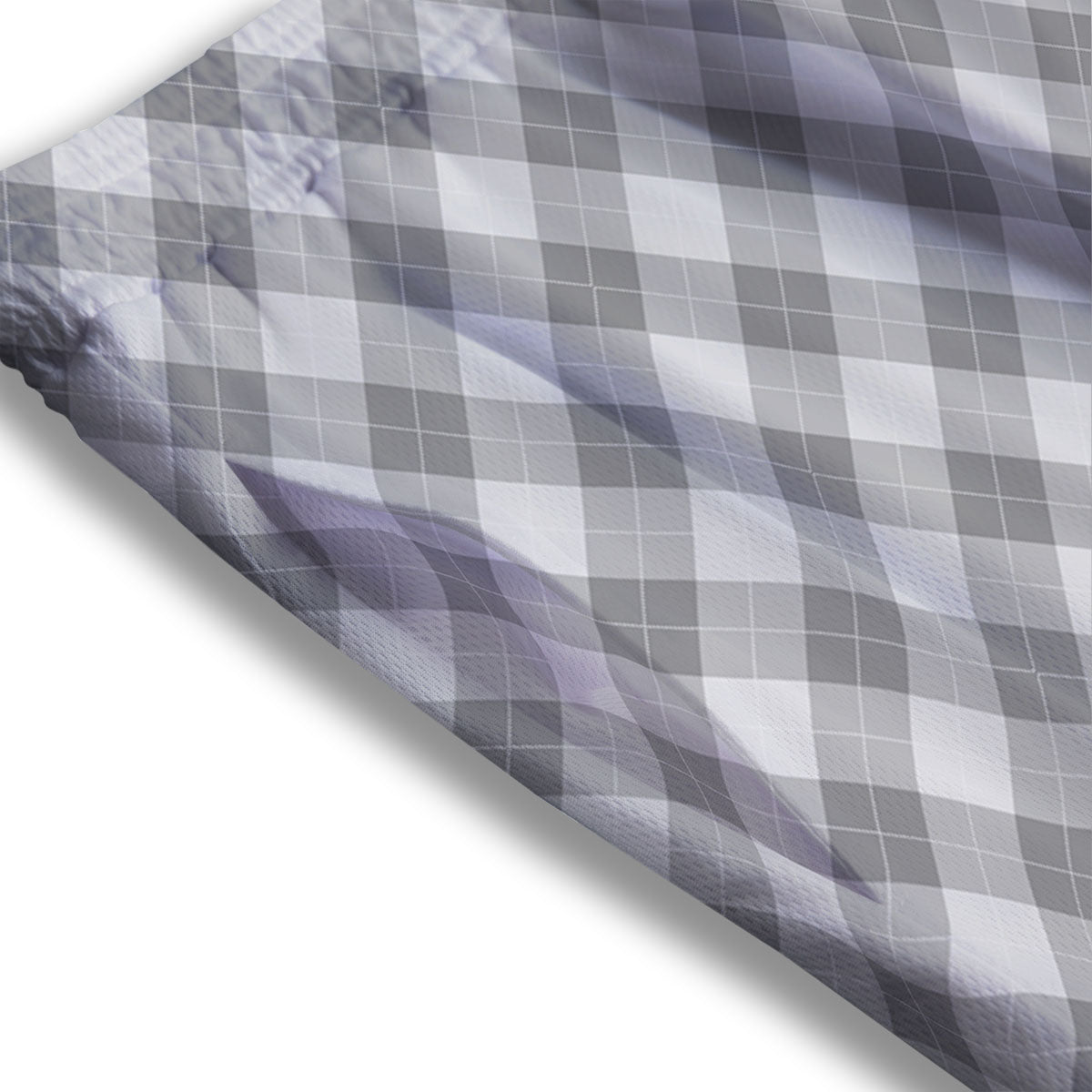Argyle Grey Print Pattern Mesh Shorts-grizzshop