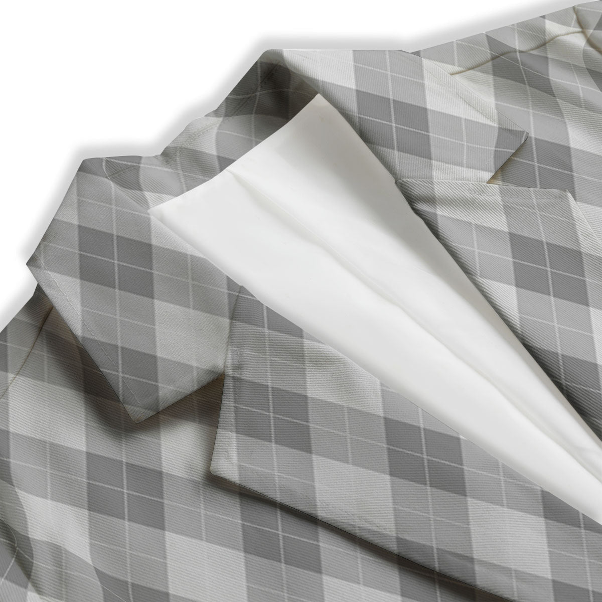 Argyle Grey Print Pattern Women's Blazer-grizzshop