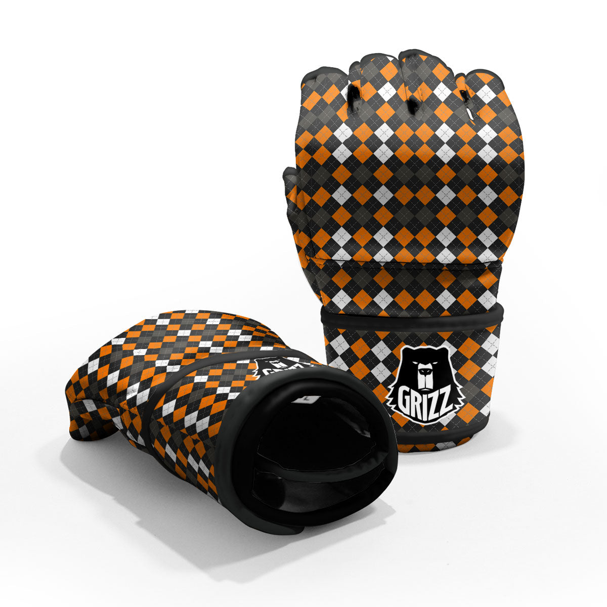 Argyle Halloween Print Pattern MMA Gloves-grizzshop