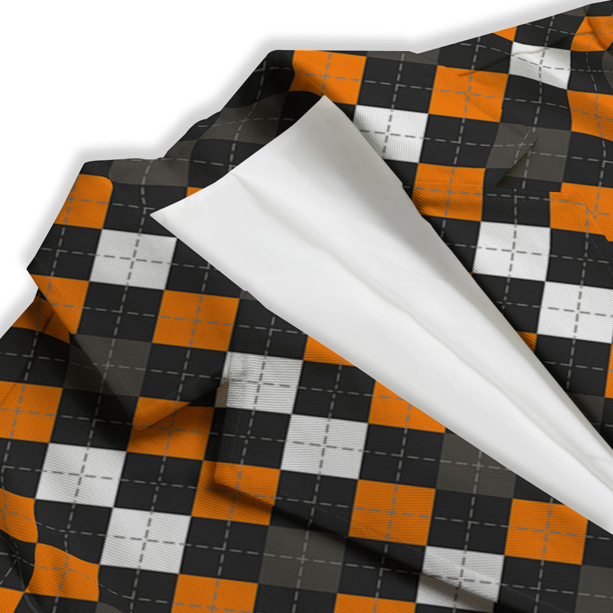 Argyle Halloween Print Pattern Women's Blazer-grizzshop