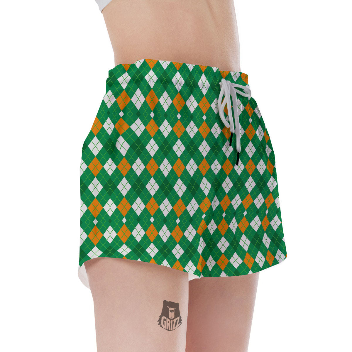 Argyle Irish Print Pattern Women's Shorts-grizzshop