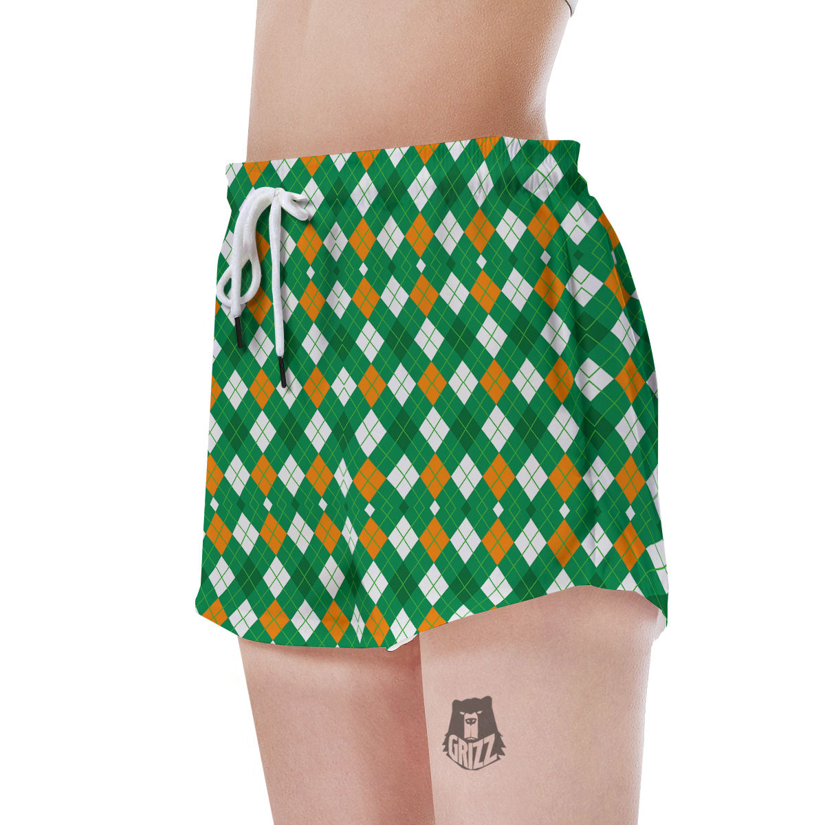 Argyle Irish Print Pattern Women's Shorts-grizzshop