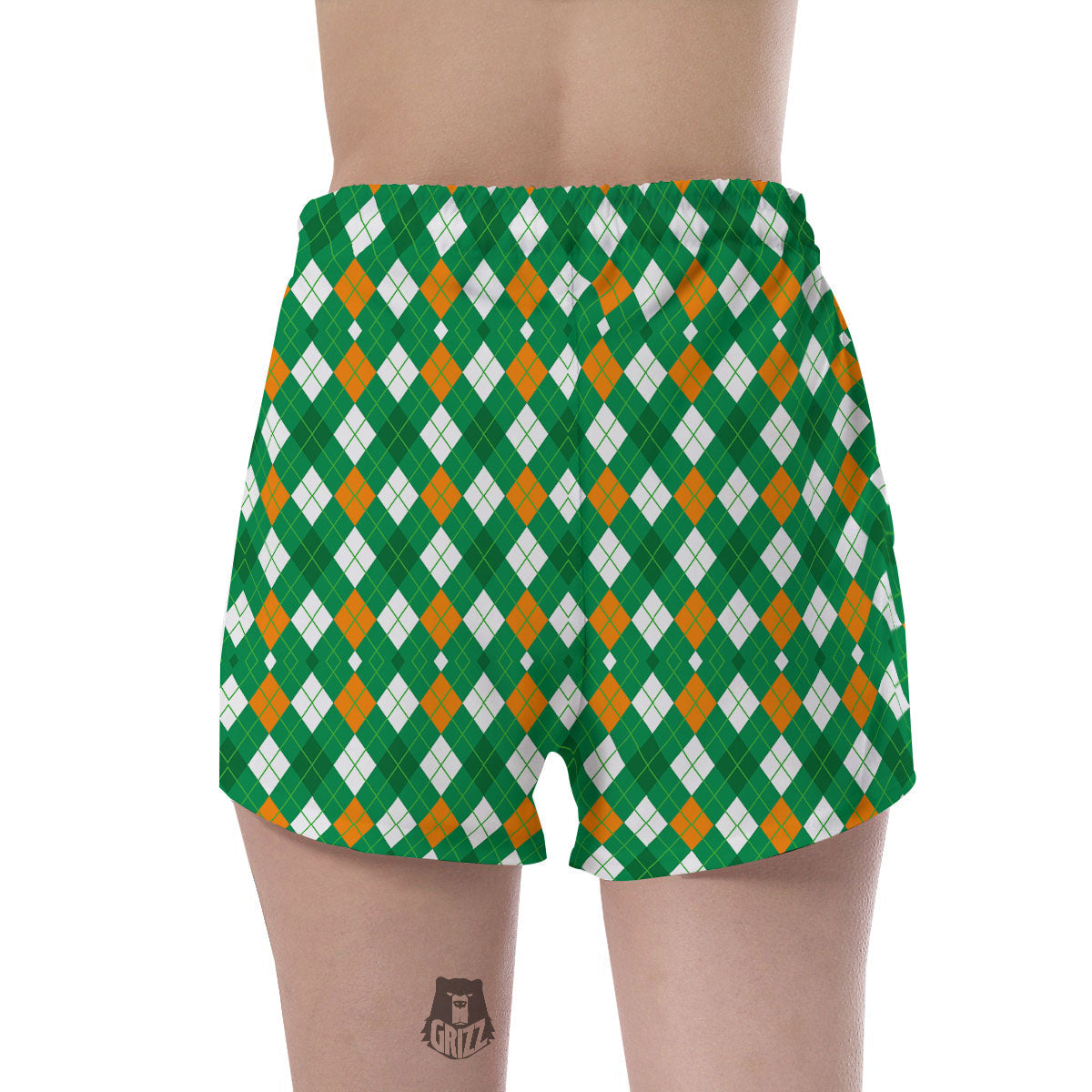 Argyle Irish Print Pattern Women's Shorts-grizzshop
