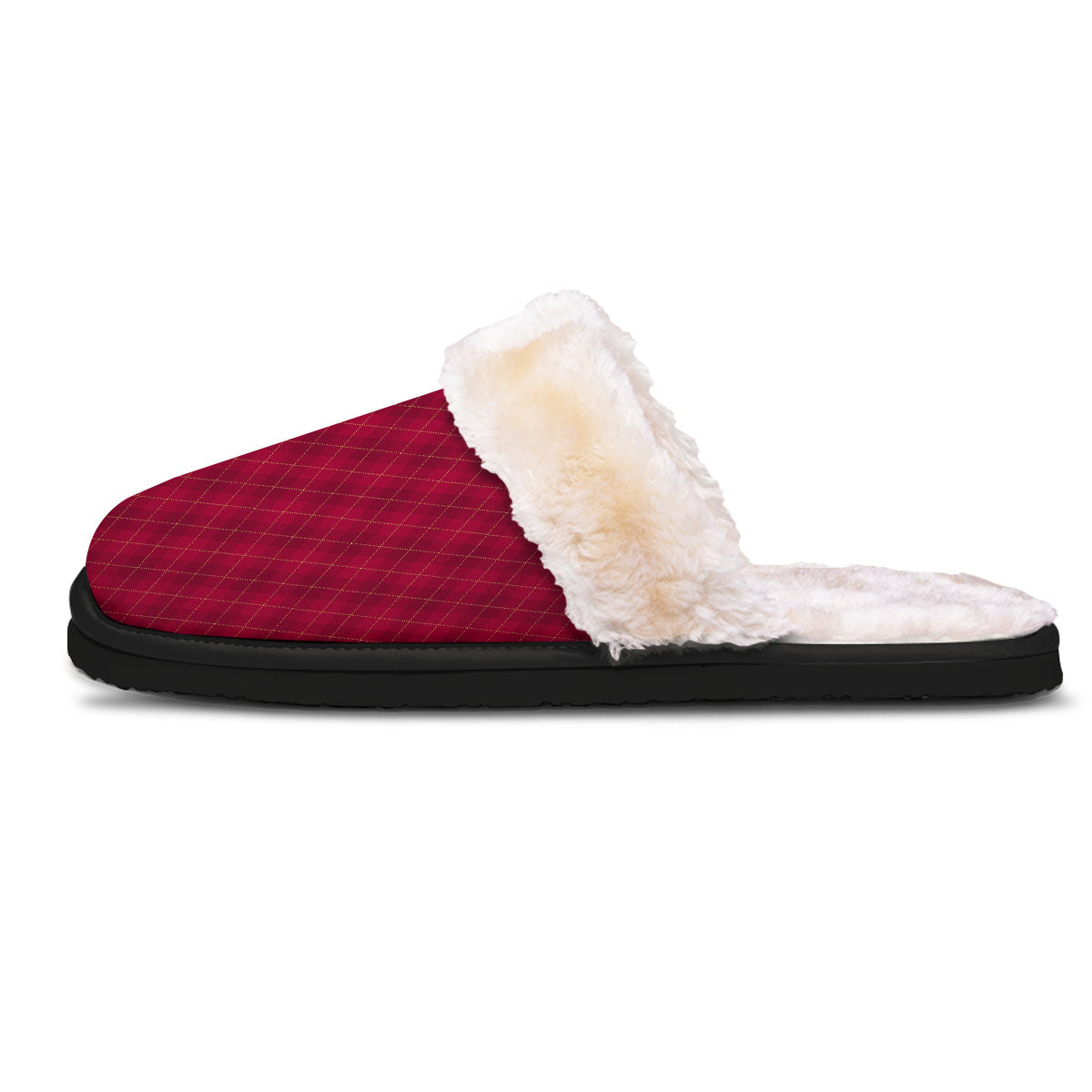 Argyle Red Print Pattern Slippers-grizzshop
