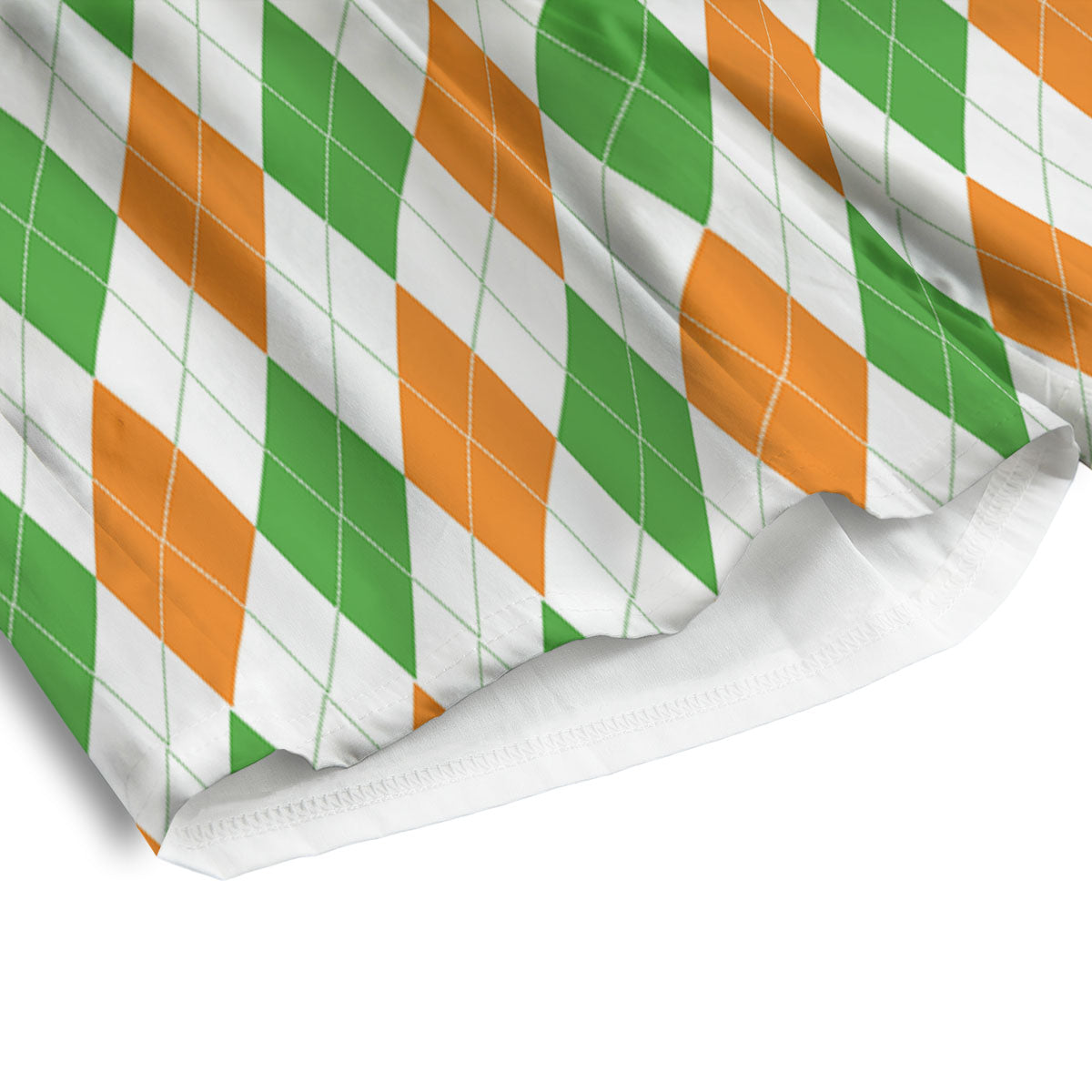 Argyle St Patrick's Day Print Pattern Men's Athletic Shorts