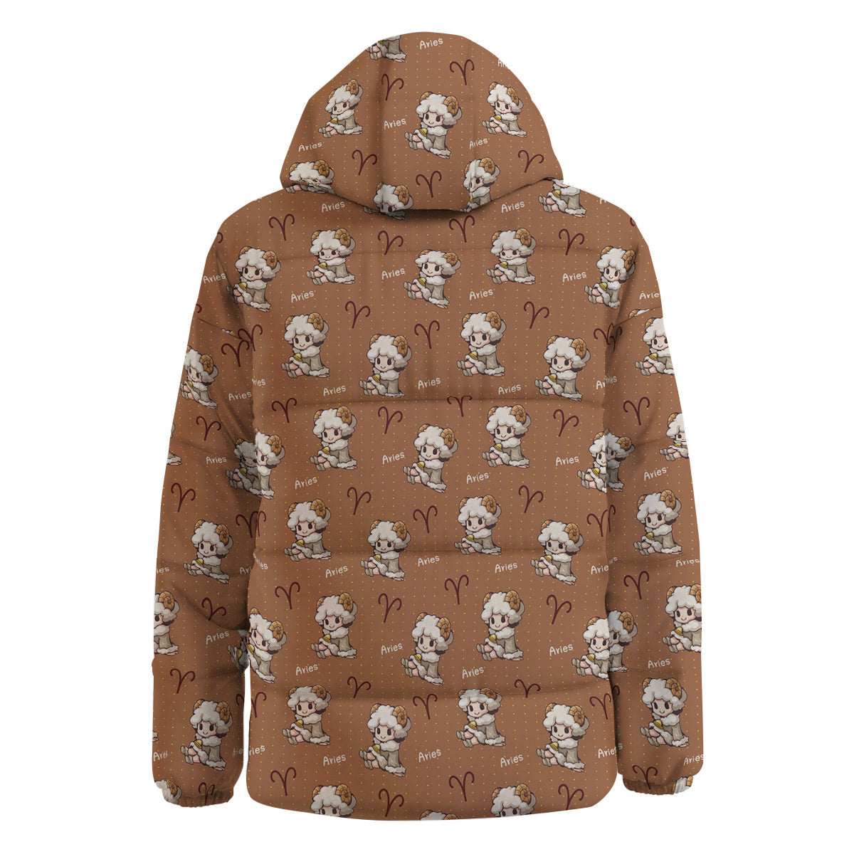 Aries Cute Cartoon Print Pattern Down Jacket-grizzshop
