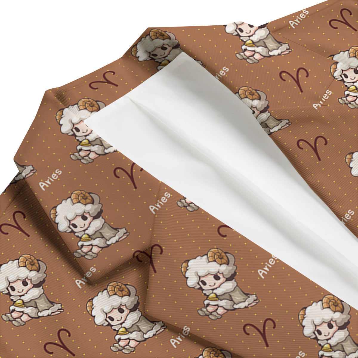 Aries Cute Cartoon Print Pattern Men's Blazer-grizzshop