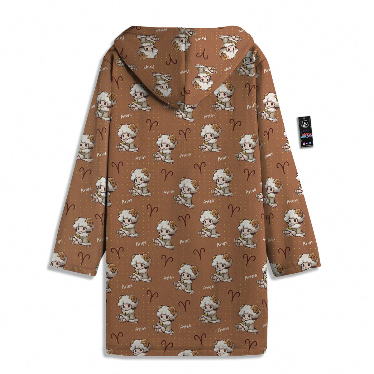 Aries Cute Cartoon Print Pattern Men's Windbreaker Jacket-grizzshop
