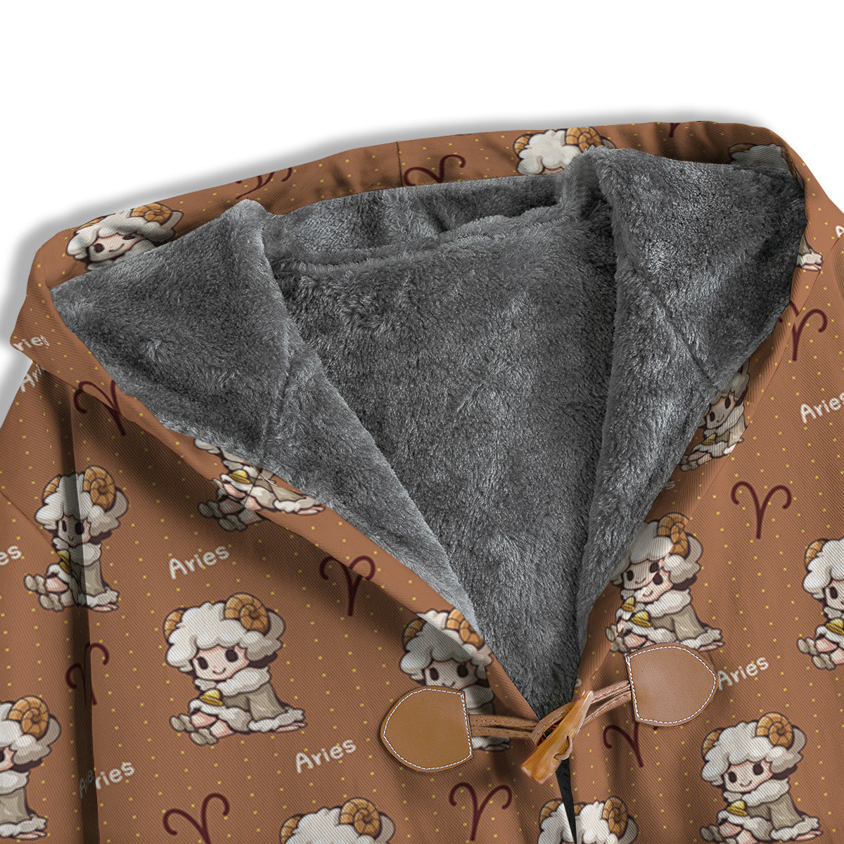 Aries Cute Cartoon Print Pattern Men's Windbreaker Jacket-grizzshop