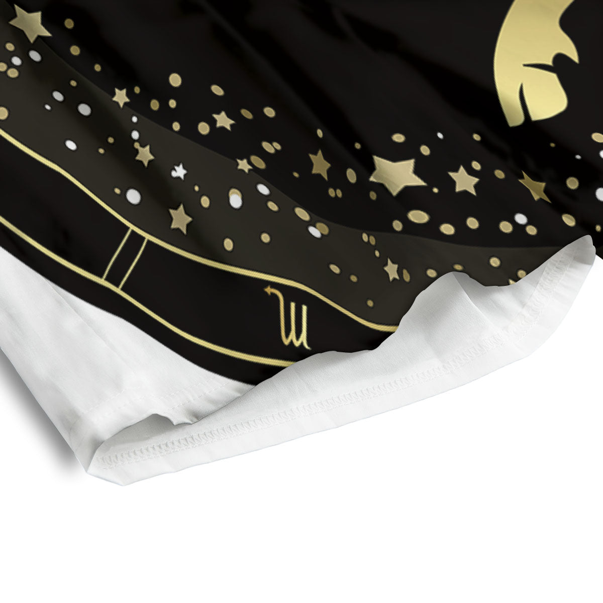 Argyle White And Orange Print Pattern Men's Athletic Shorts