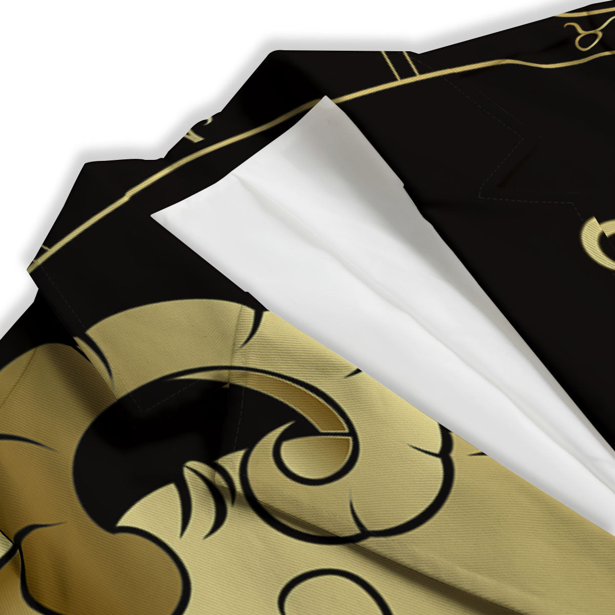 Aries Sign Black And Gold Print Women's Blazer-grizzshop
