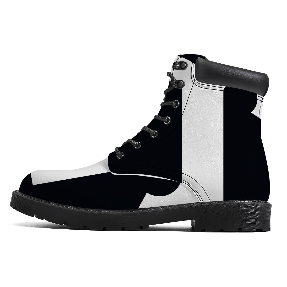 Aries Sign White And Black Print Boots-grizzshop