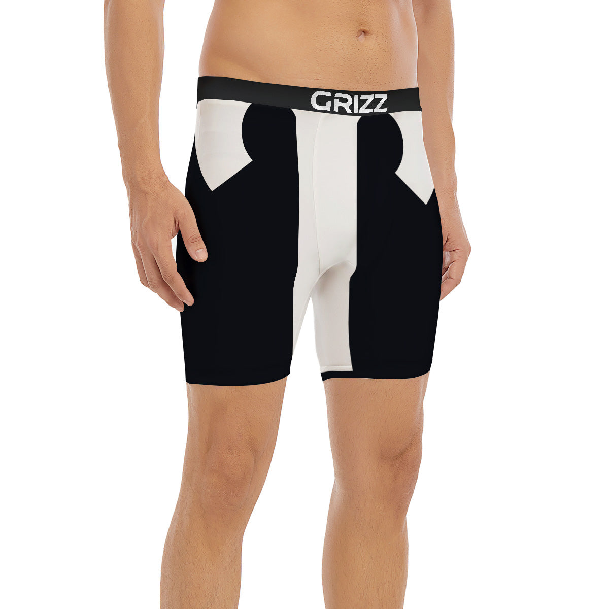 Aries Sign White And Black Print Boxer Briefs-grizzshop