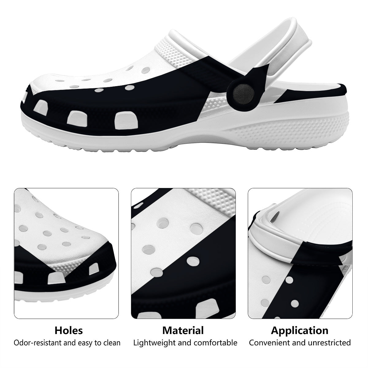 Aries Sign White And Black Print Clog-grizzshop
