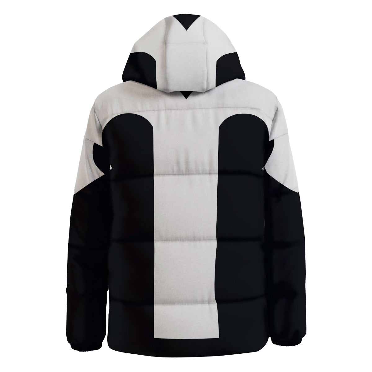 Aries Sign White And Black Print Down Jacket-grizzshop