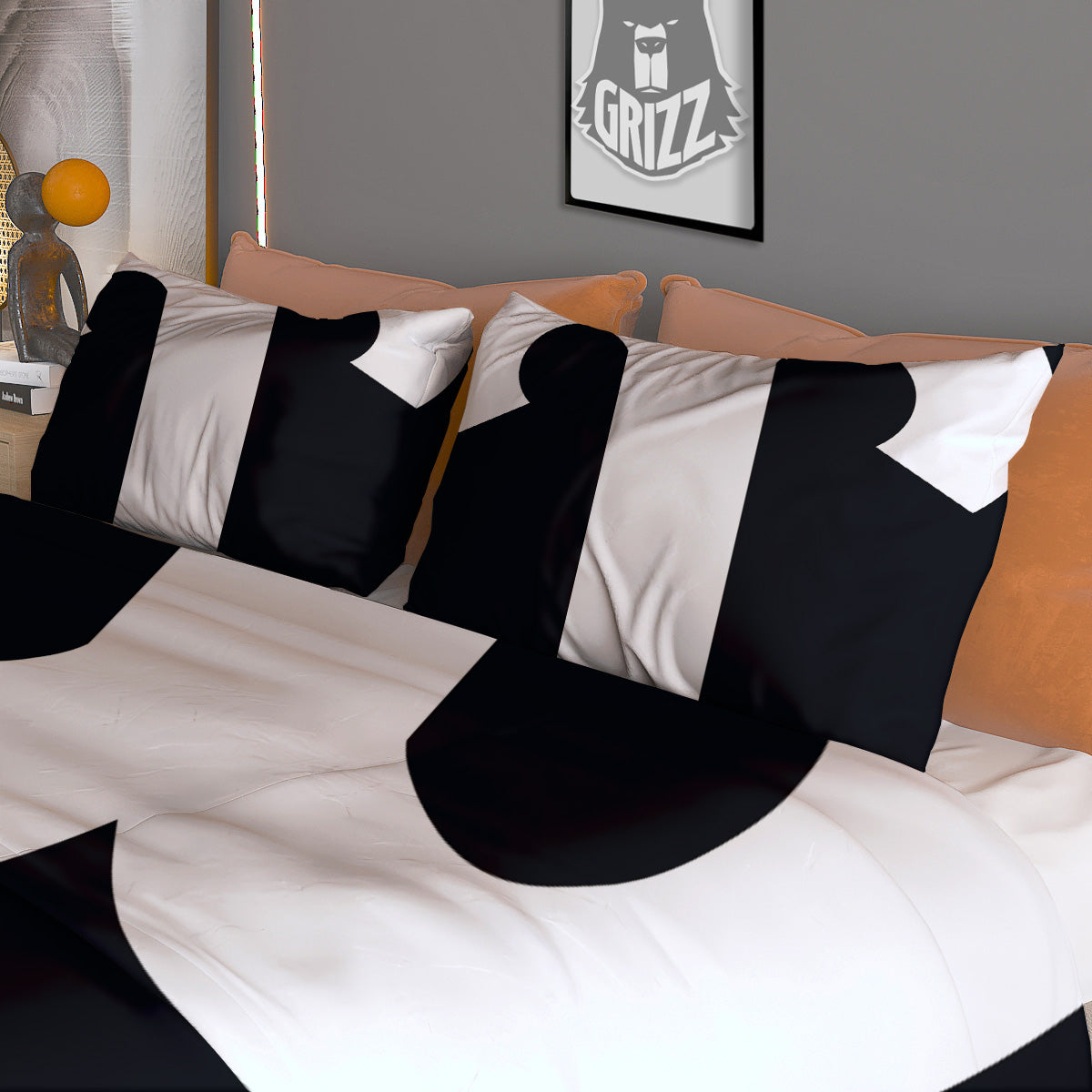 Aries Sign White And Black Print Duvet Cover Bedding Set