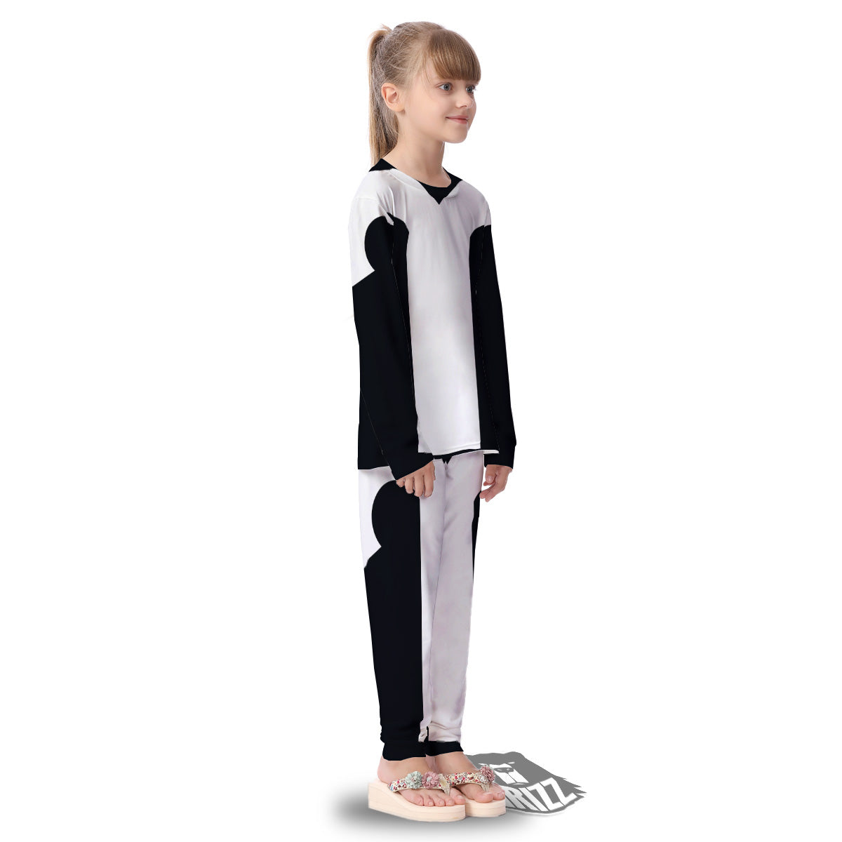 Aries Sign White And Black Print Kid's Pajamas-grizzshop