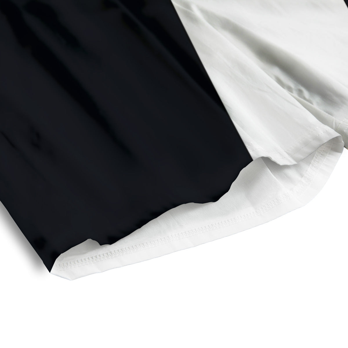 Aries Sign White And Black Print Men's Athletic Shorts