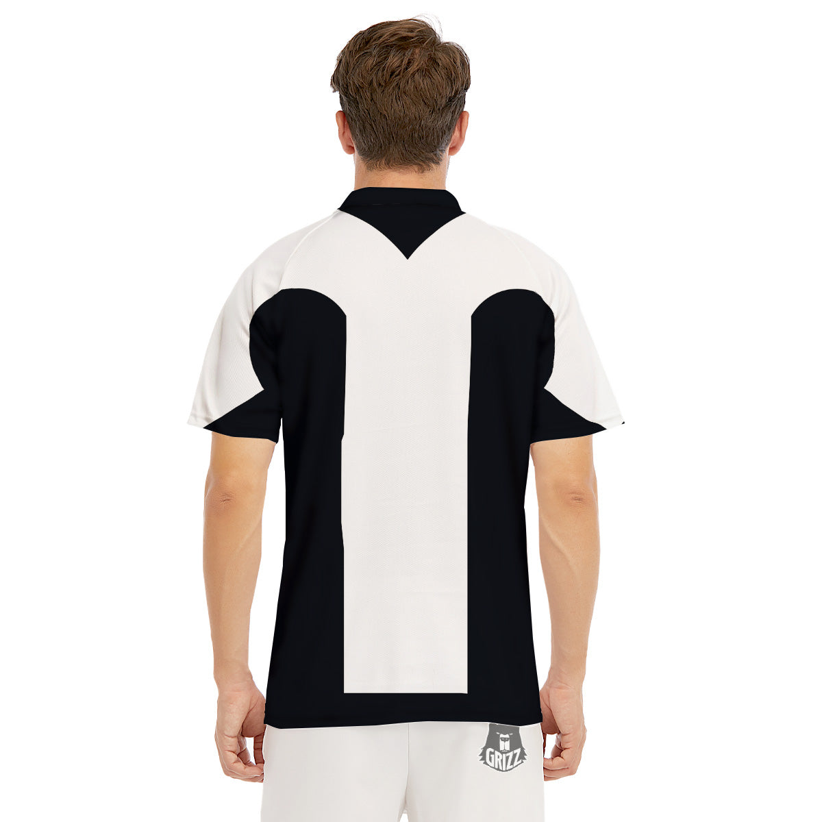 Aries Sign White And Black Print Men's Golf Shirts-grizzshop