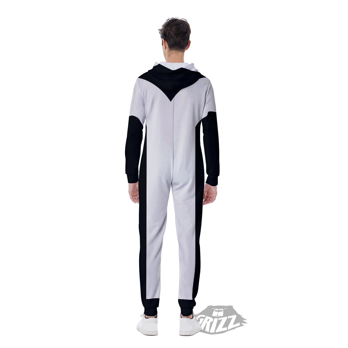 Aries Sign White And Black Print Men's Jumpsuit-grizzshop