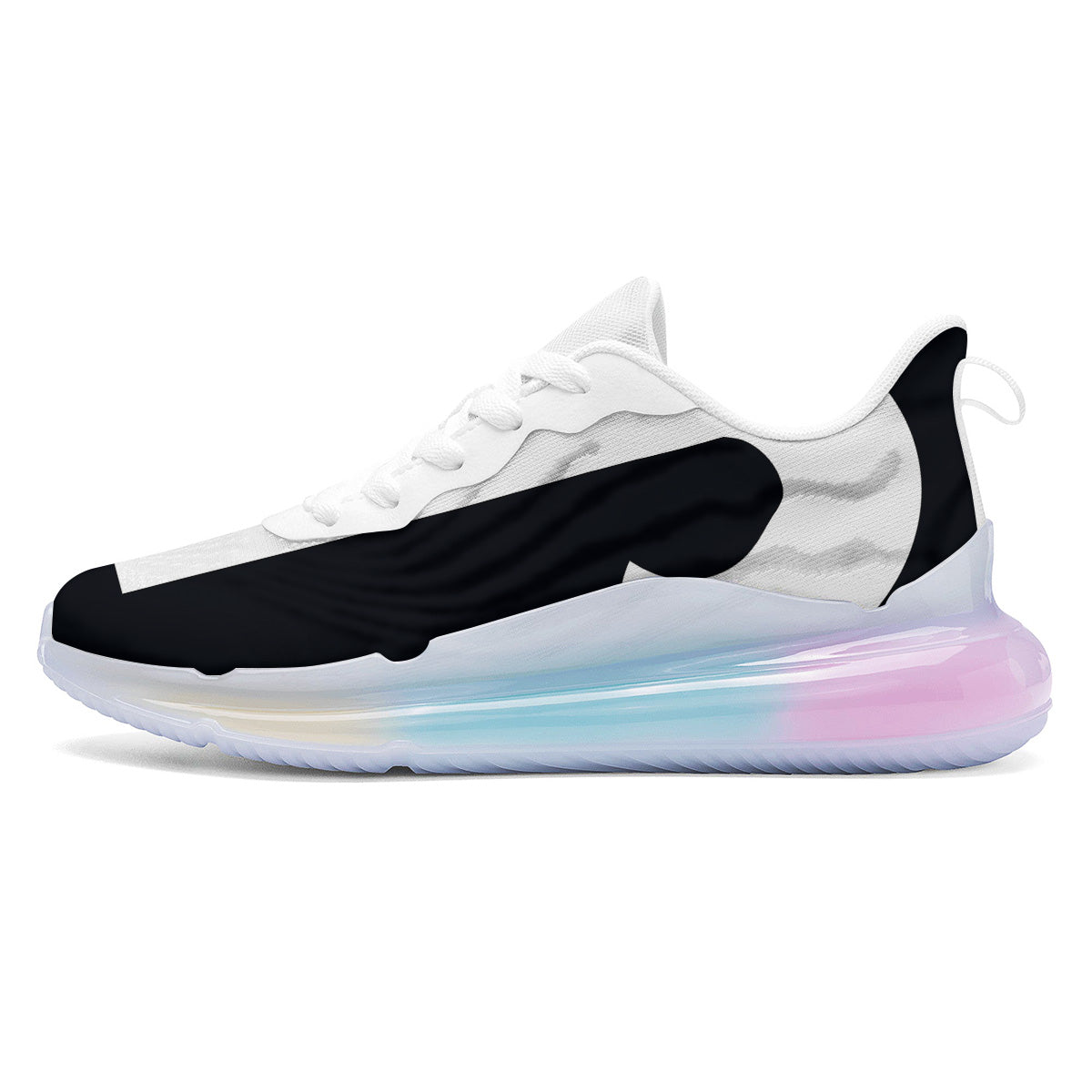 Aries Sign White And Black Print Running Sneakers-grizzshop