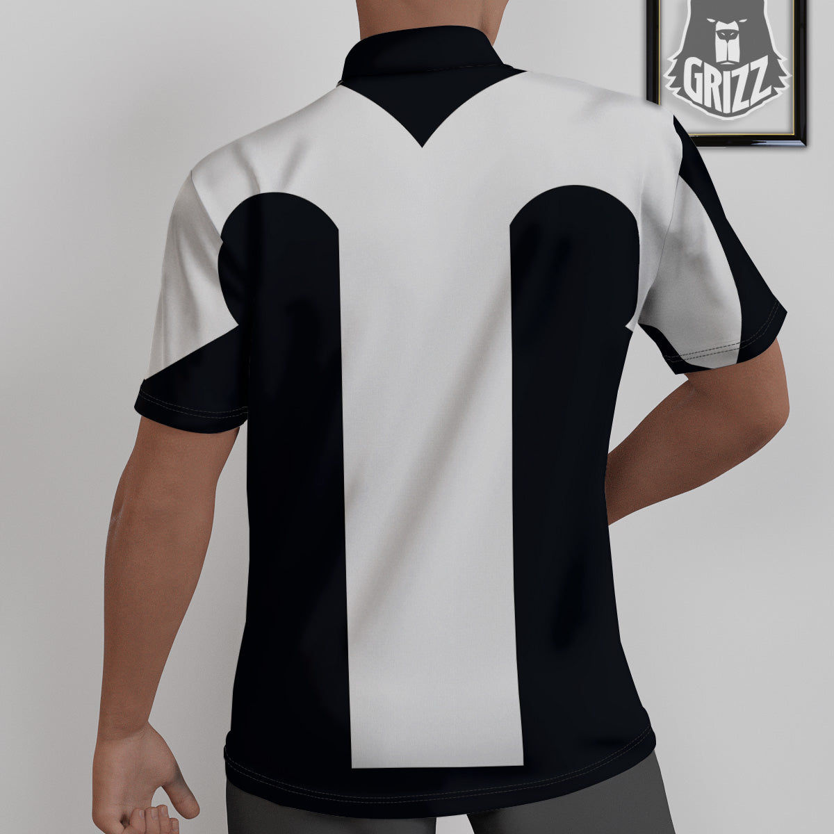 Aries Sign White And Black Print Untucked Shirts-grizzshop