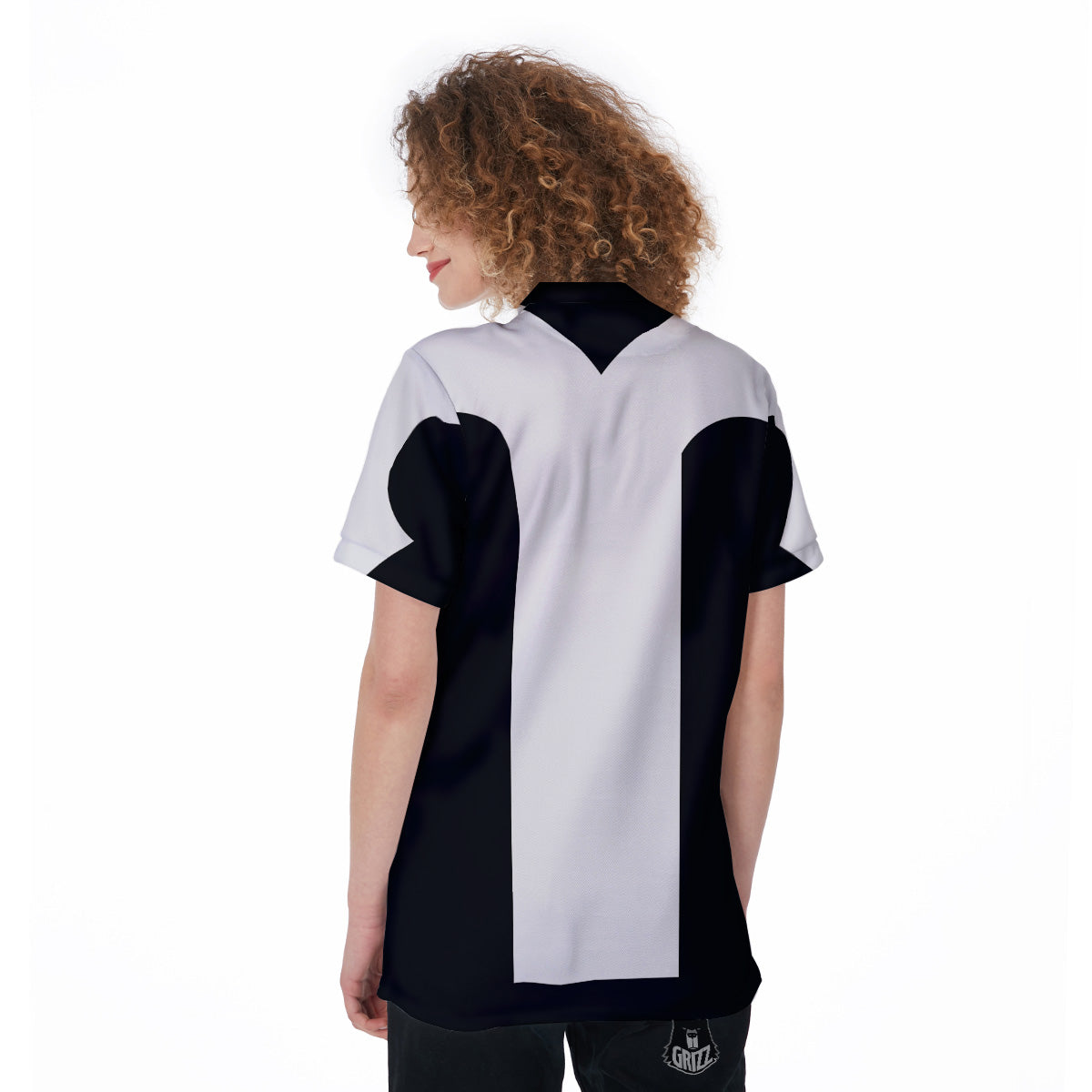 Aries Sign White And Black Print Women's Golf Shirts-grizzshop