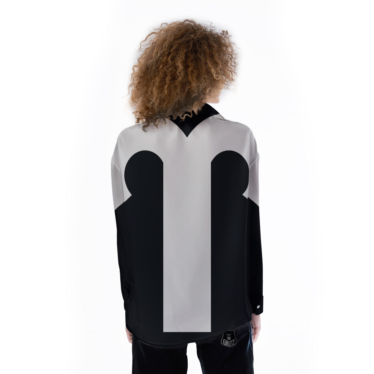 Aries Sign White And Black Print Women's Long Sleeve Shirts-grizzshop
