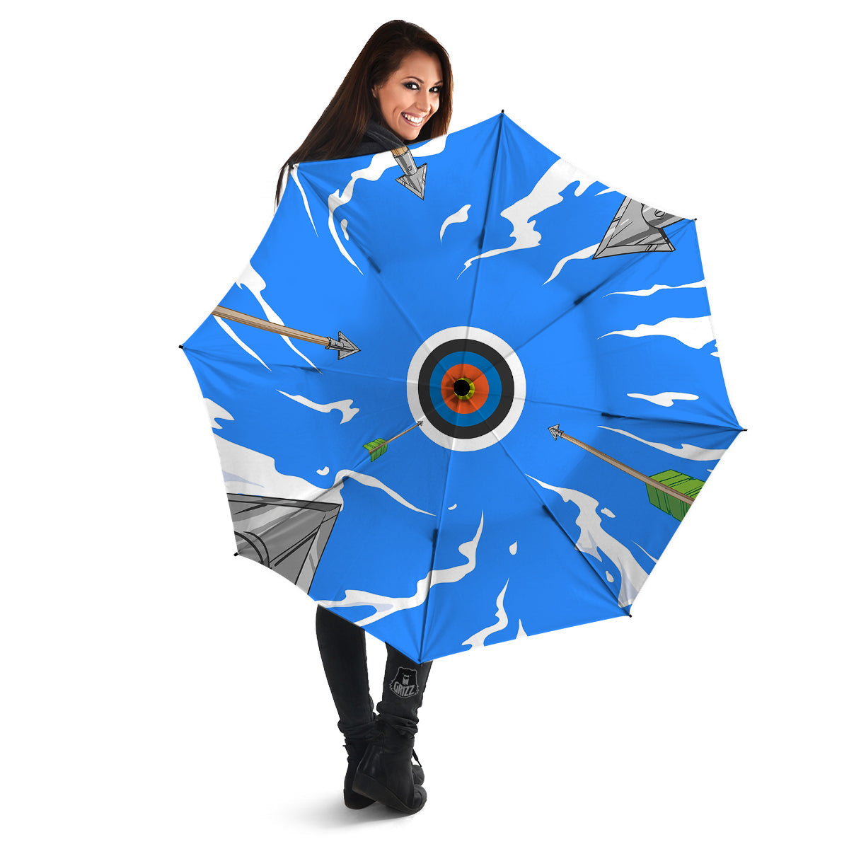 Arrows Are Casting At The Target Print Umbrella-grizzshop