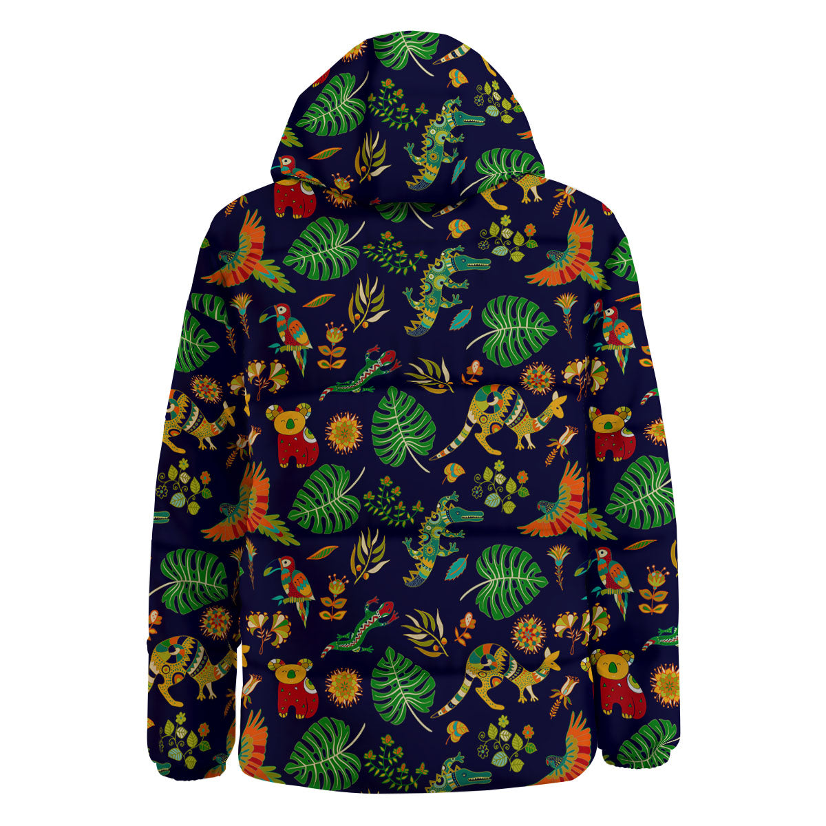 Art Australian Aboriginal Print Down Jacket-grizzshop