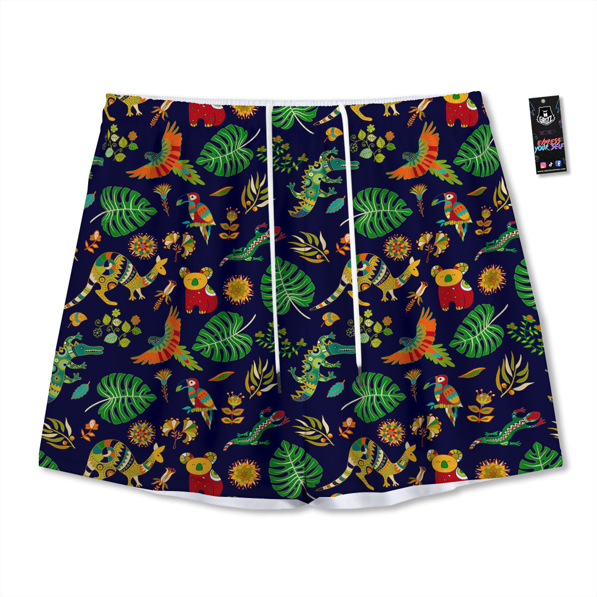 Blanket Ethnic Mexican Print Pattern Mesh Shorts