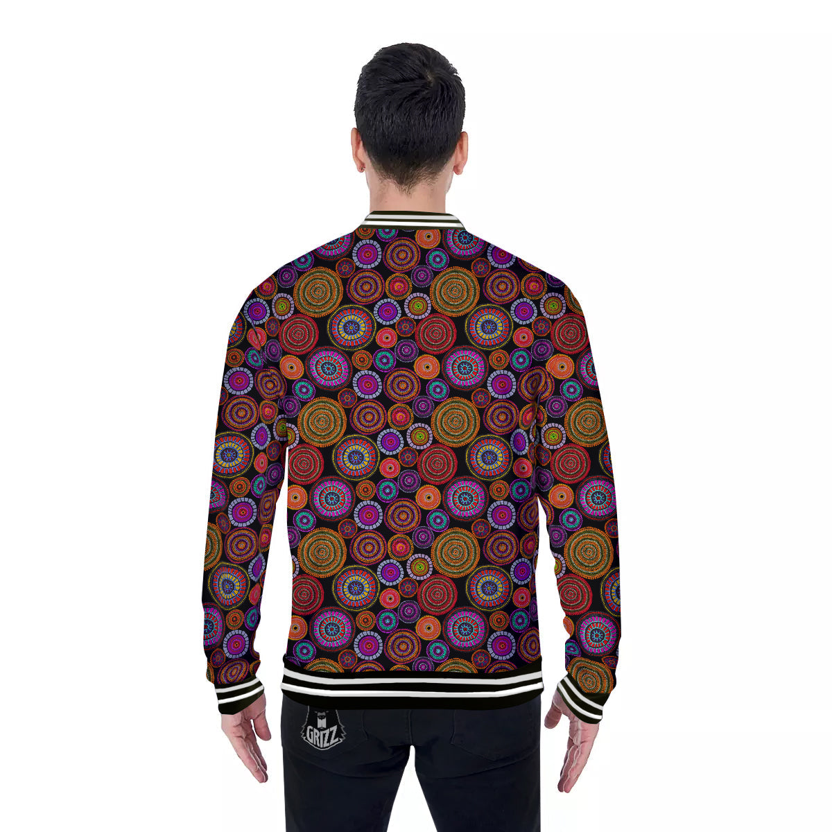 Art Australian Aboriginal Print Pattern Baseball Jacket-grizzshop