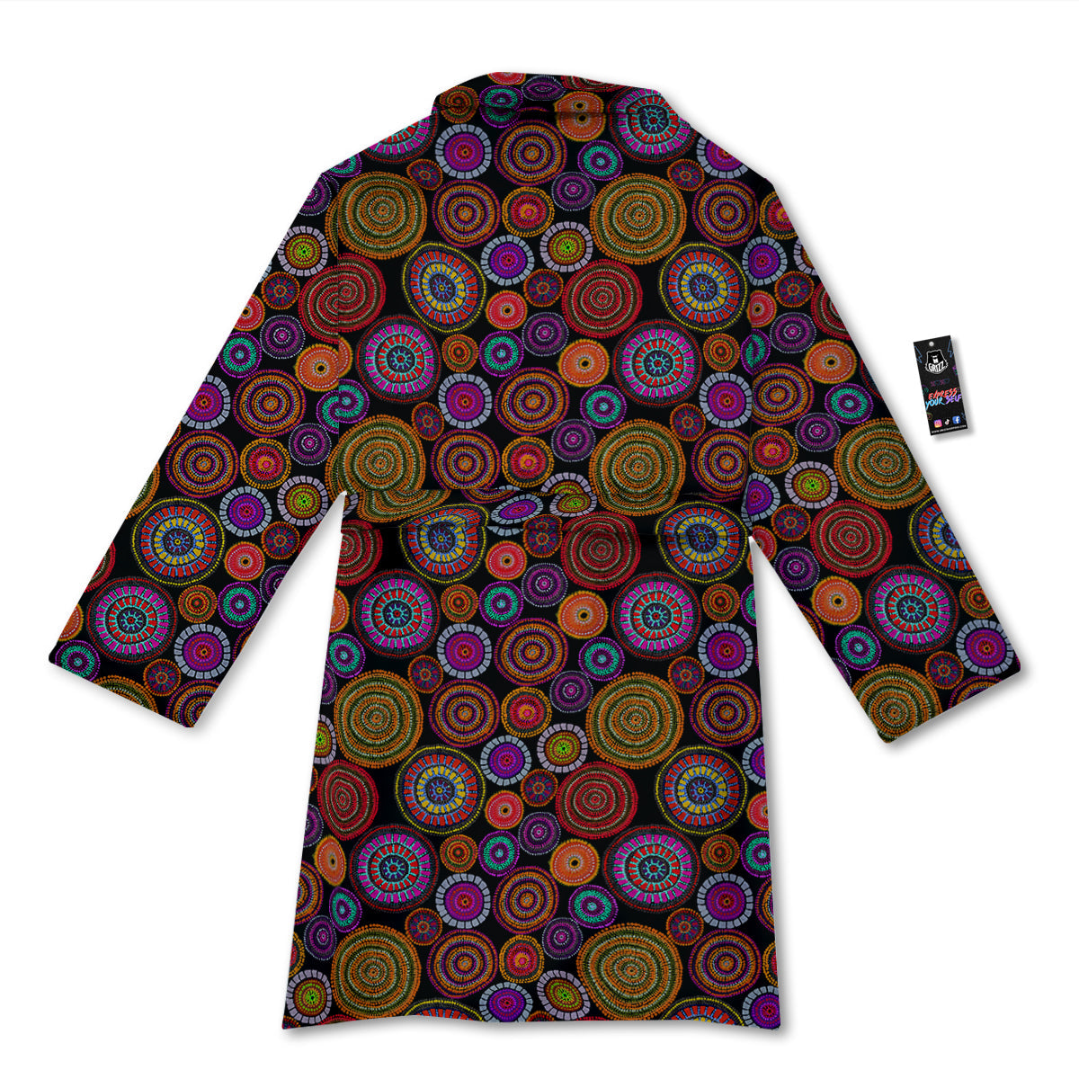Art Australian Aboriginal Print Pattern Bathrobe-grizzshop