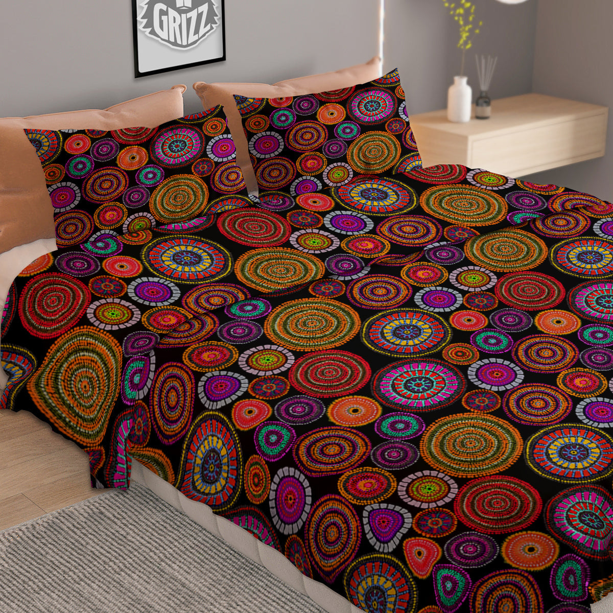 Art Australian Aboriginal Print Pattern Duvet Cover Bedding Set