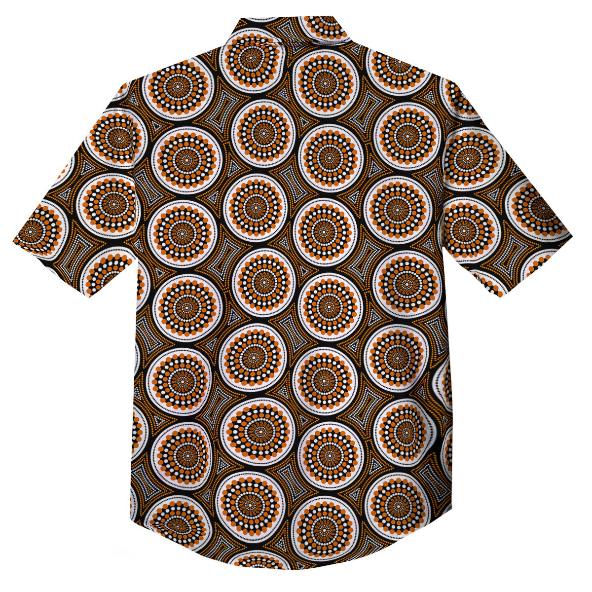 Art Dot Aboriginal Print Pattern Button Up Shirt-grizzshop