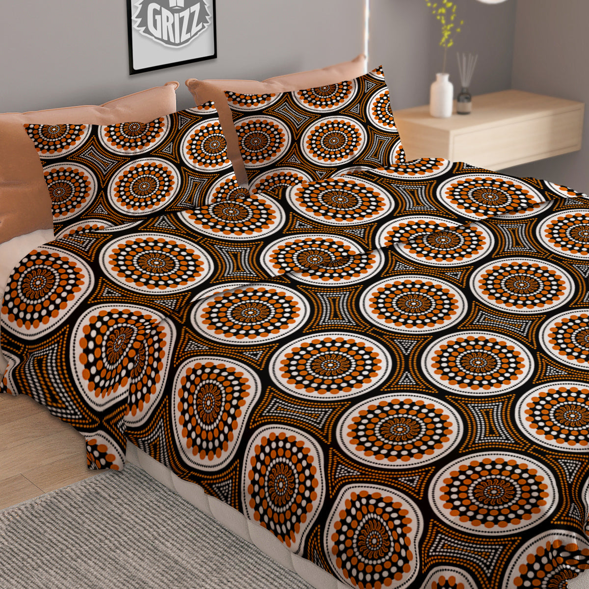 Art Dot Aboriginal Print Pattern Duvet Cover Bedding Set