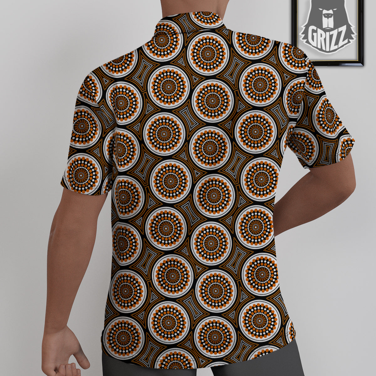 Art Dot Aboriginal Print Pattern Untucked Shirts-grizzshop