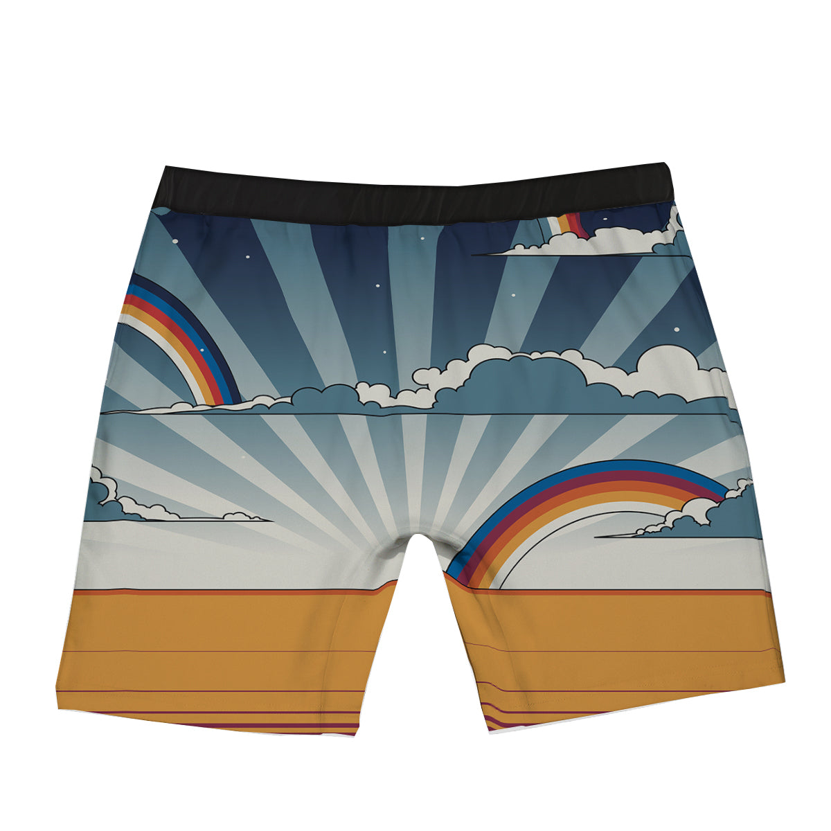 Art Style Hippie 1960s Print Boxer Briefs-grizzshop