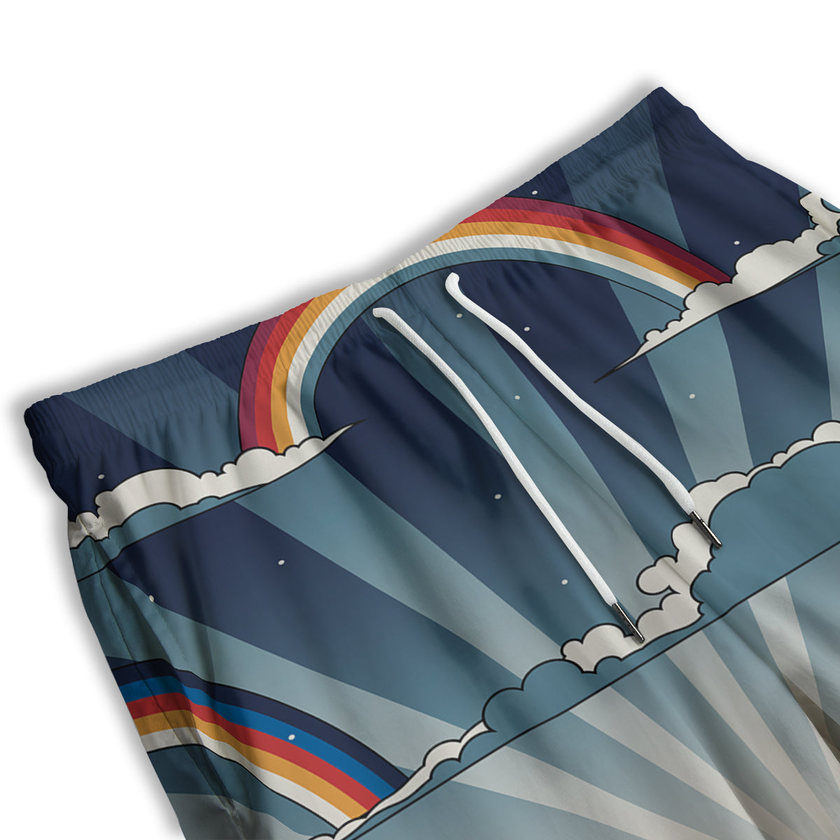 Art Style Hippie 1960s Print Men's Athletic Shorts
